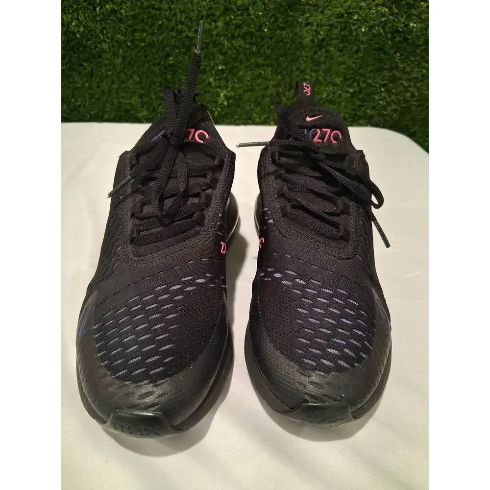Nike Air Max 270 GS Throwback Future Black Laser Fuchsia Sz 7Y Wmns 8.5